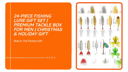 24-Piece Fishing Lure Gift Set | Premium Tackle Box for Men | Christmas & Holiday Gift by@Outfy