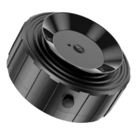 Black car phone mount suction cup with ribbed grip and round top plate
