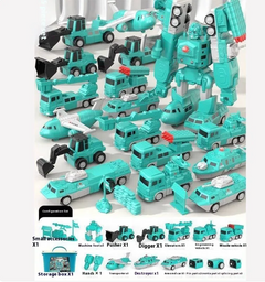 Magnetic Building Blocks Set – 35 Piece Engineering & Military Series