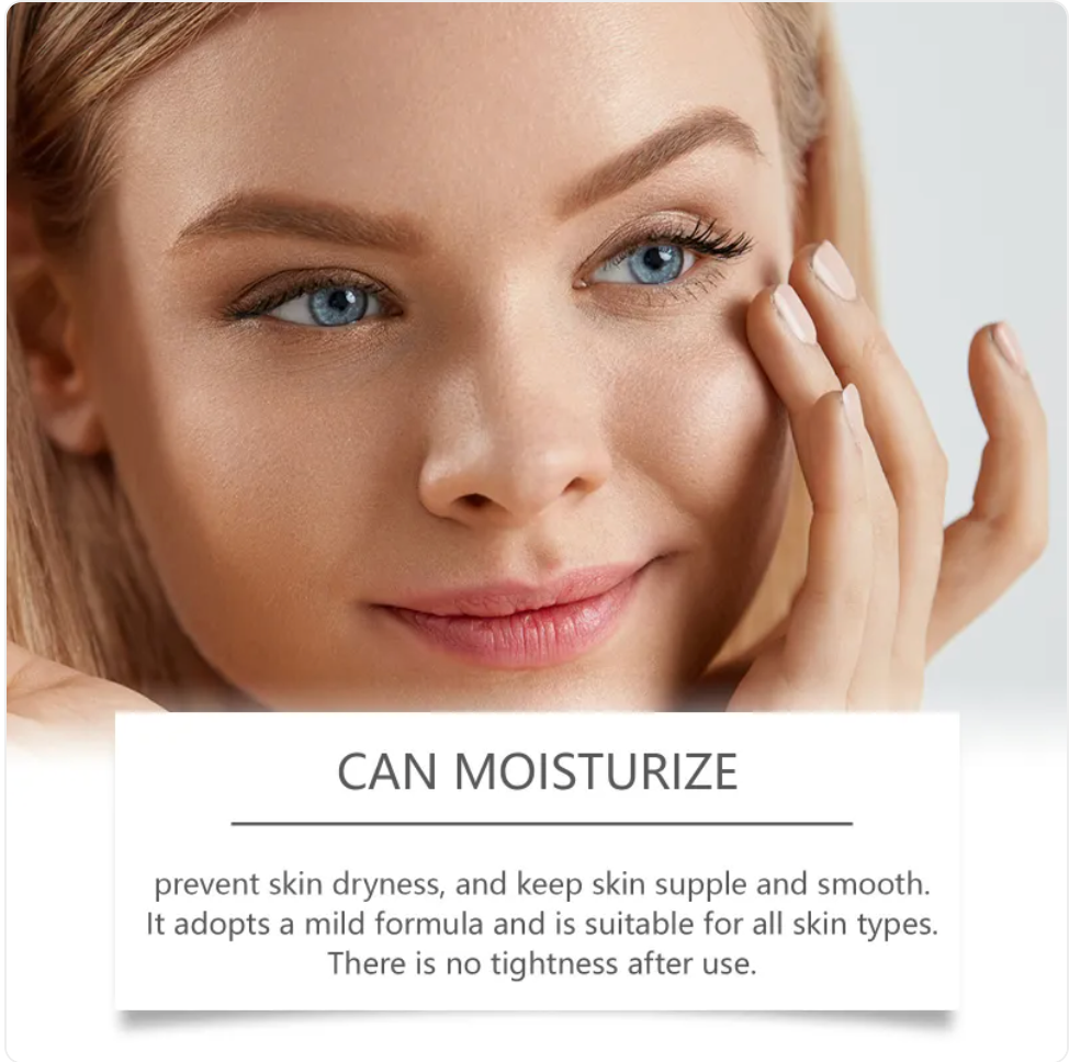 Peel-off face mask applied on cheeks and around eyes, with fingertips