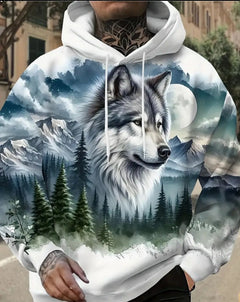 Men's Casual Printed Hoodie