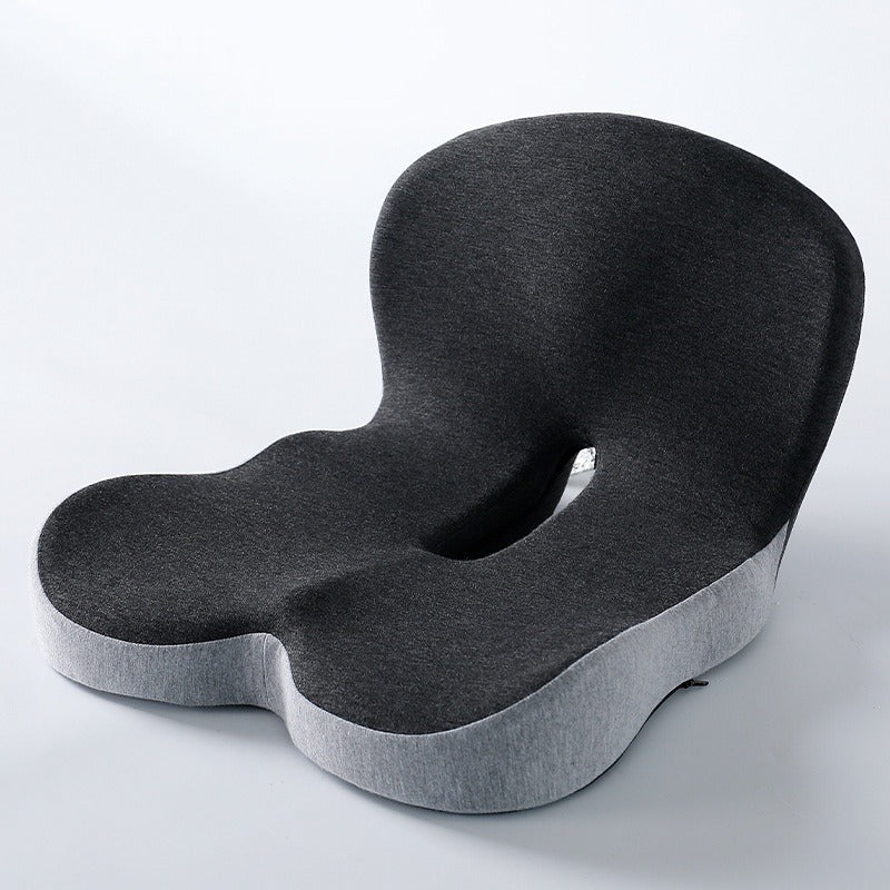 Memory foam backrest cushion, dark gray top with light gray base