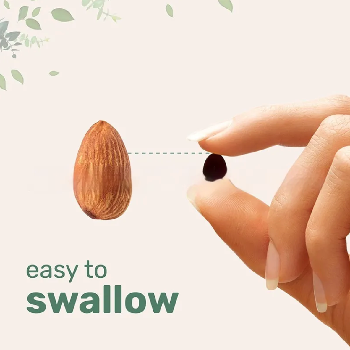 Astaxanthin softgel held by fingertip