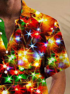 Men's 3D Print Plus Size Short Sleeve Shirt