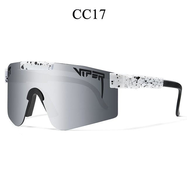 Women's fashion sunglasses with silver-gray mirrored lenses and speckled white frame