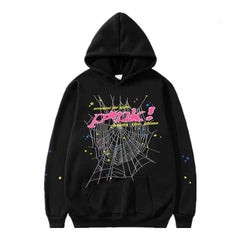 Spider Letter Print Hoodies