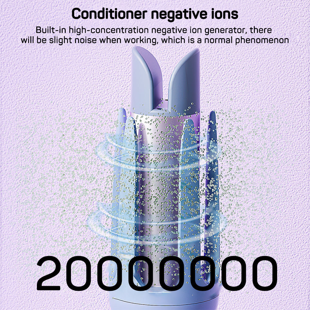 Automatic electric hair curler barrel with mist and droplets for negative ion care