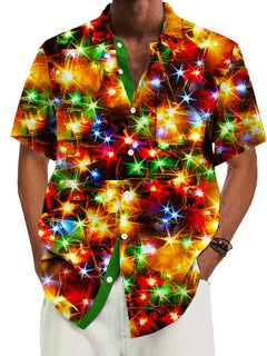 Men's 3D Print Plus Size Short Sleeve Shirt