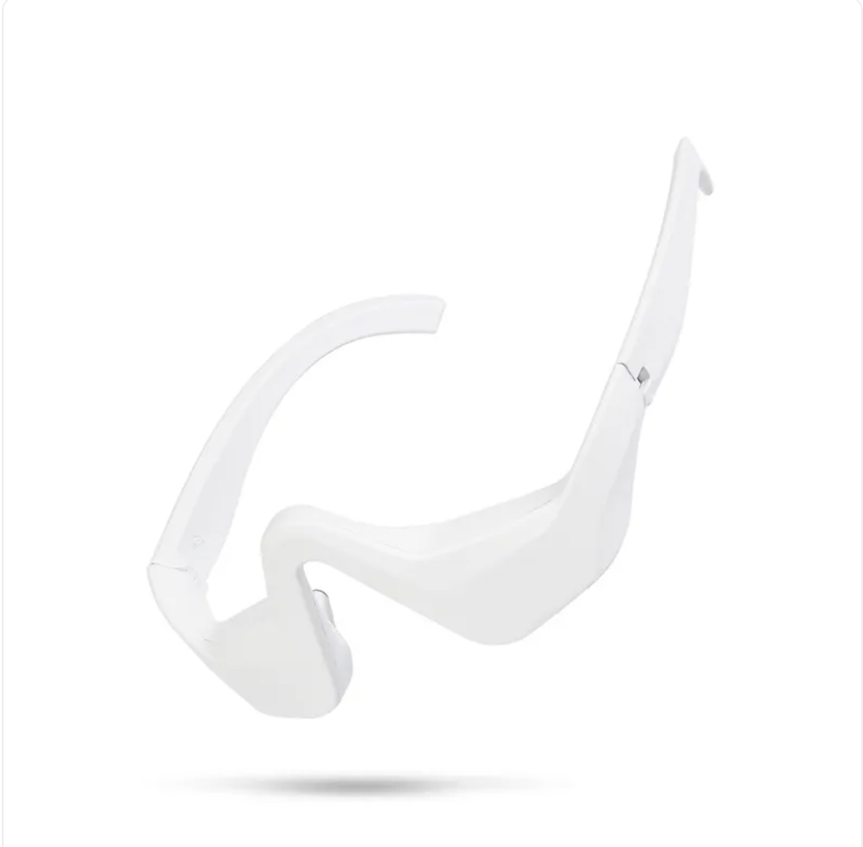 White U-shaped eye massager with curved contact pads