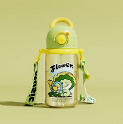 Children's Whale Cartoon Diving Fountain Water Bottle - Tritan Leakproof Sippy Cup (Various Sizes & Colours)