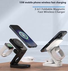 3-in-1 Foldable Magnetic Wireless Charging Station