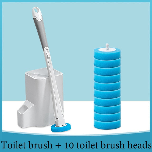 Disposable Toilet Brush Set – Hygienic Replaceable Head Cleaning Brush
