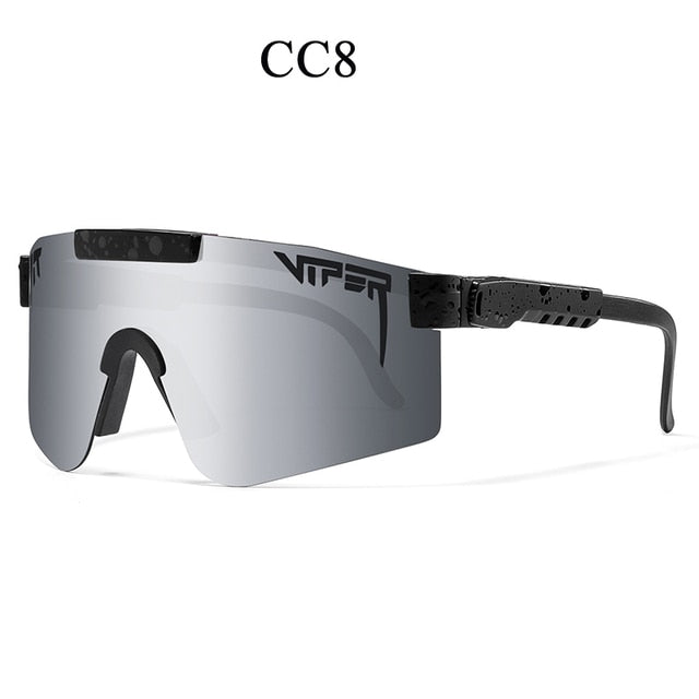 Women's fashion sunglasses with silver mirrored lens and black speckled temples, dark frame