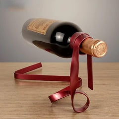 Floating Iron Ribbon Wine Rack – Creative Suspended Display