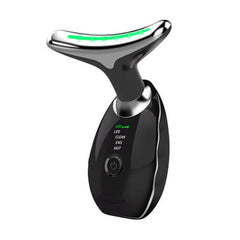 Beauty Facial Massager, 3 Colour Wavy Acne Beauty Microcurrent Facial Device Skin Firming for Face Neck Beauty Device,