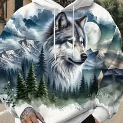 Men's Casual Printed Hoodie