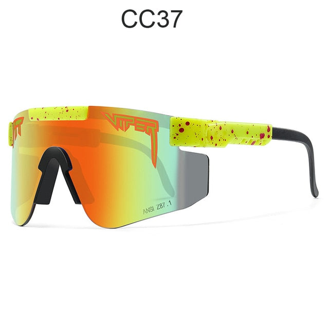 Women's fashion sunglasses with multicolor mirrored lenses and speckled lime frame