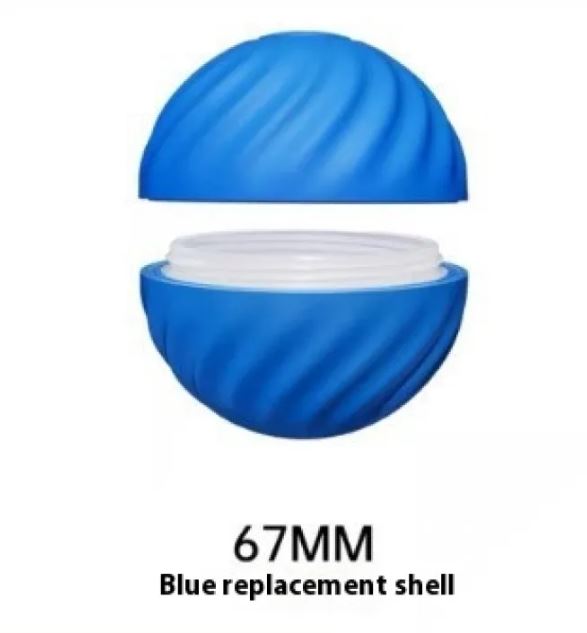 Blue replacement shell for interactive dog jumping ball, half dome, 67MM