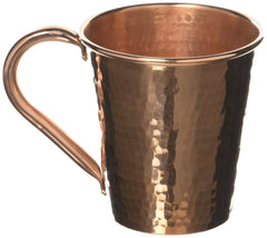 Sertodo Copper Moscow Mule Mug | Single 18 oz Capacity | Copper Handle | 100% Pure Copper Heavy Gauge Hand Hammered