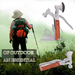 Multifunctional Coloured Wood Axe Hammer Outdoor Tool