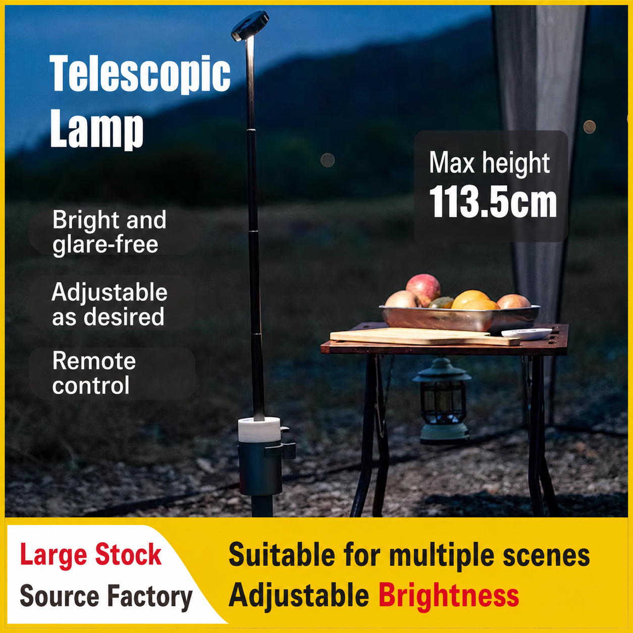 Collapsible Telescopic Camping Lantern with Remote Control