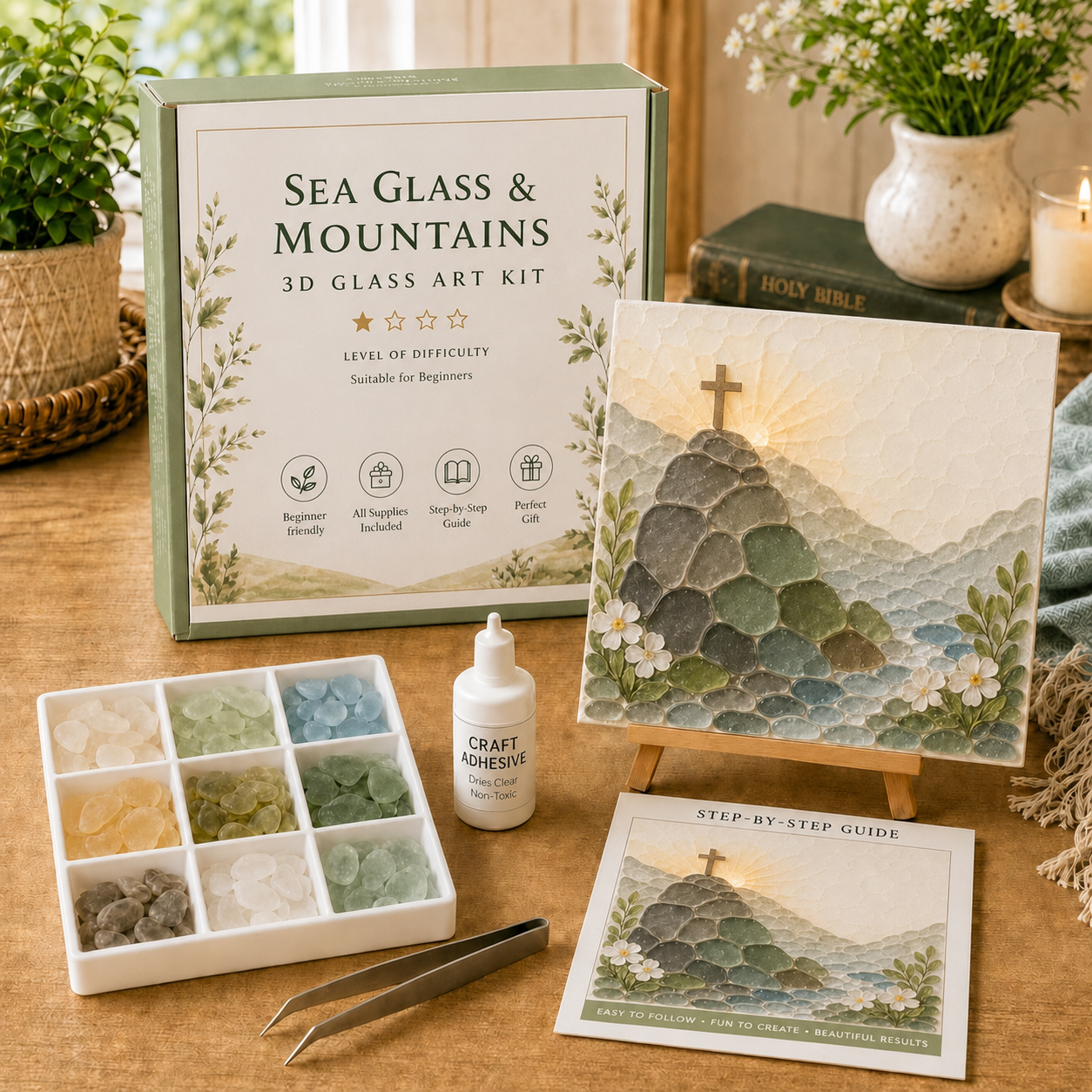 Comfort and Strength DIY Sea Glass Art Kit