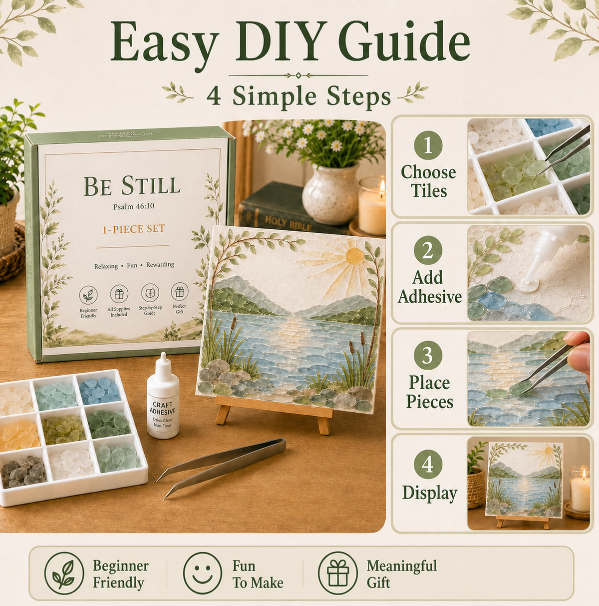Comfort and Strength DIY Sea Glass Art Kit