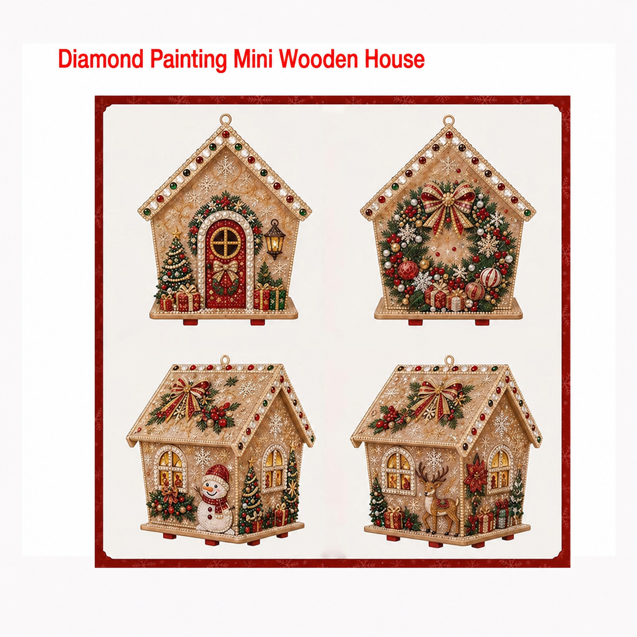 DIY 3D Diamond Painting Christmas Cabin Kit