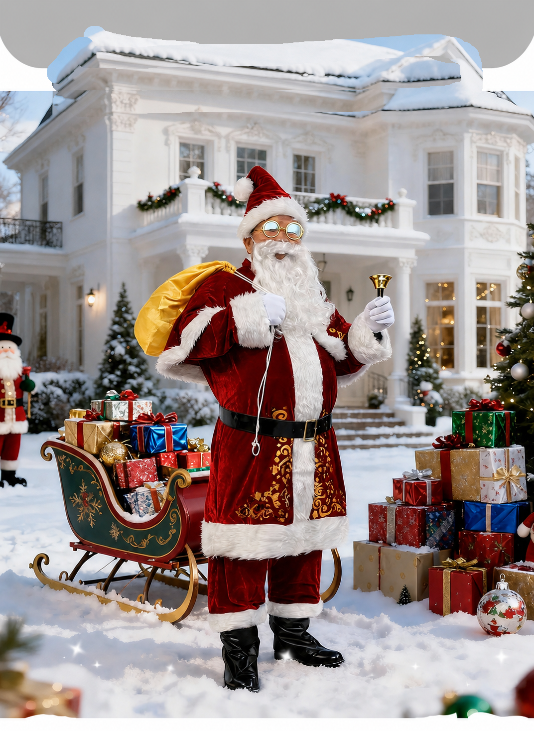 Men's Santa Costume Set — 8- or 12-piece, Sizes M–6XL - 1 cent SHIPPING TO YOUR DOOR