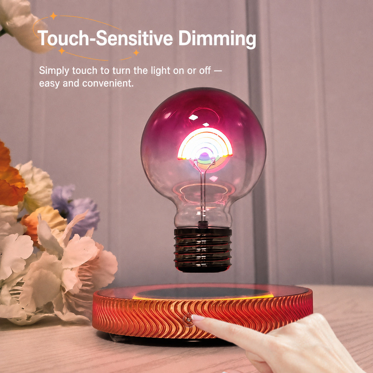 Magnetic Levitating Rainbow Light Bulb Night Lamp