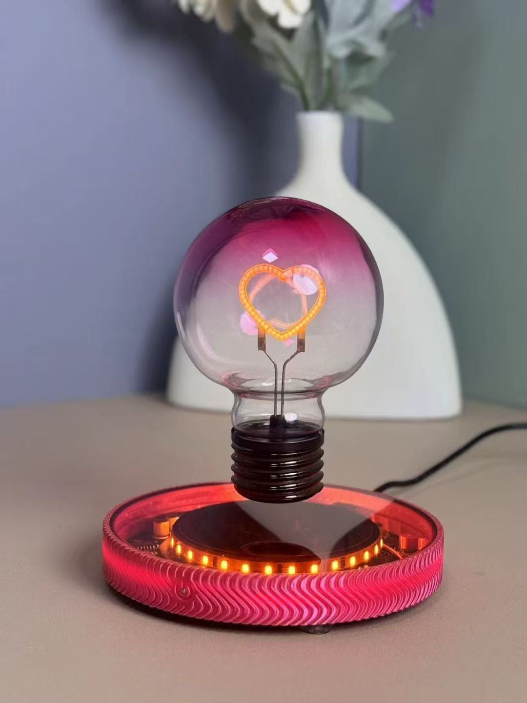 Magnetic Levitating Rainbow Light Bulb Night Lamp