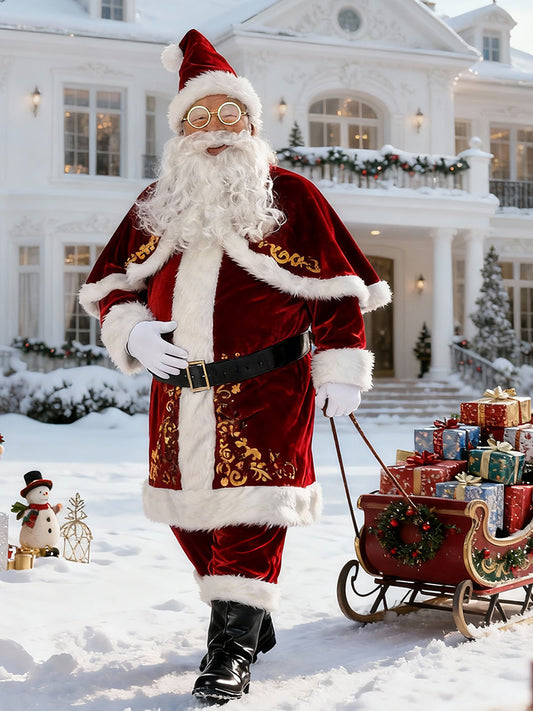 Men's Santa Claus Costume Set – Sizes M–6XL