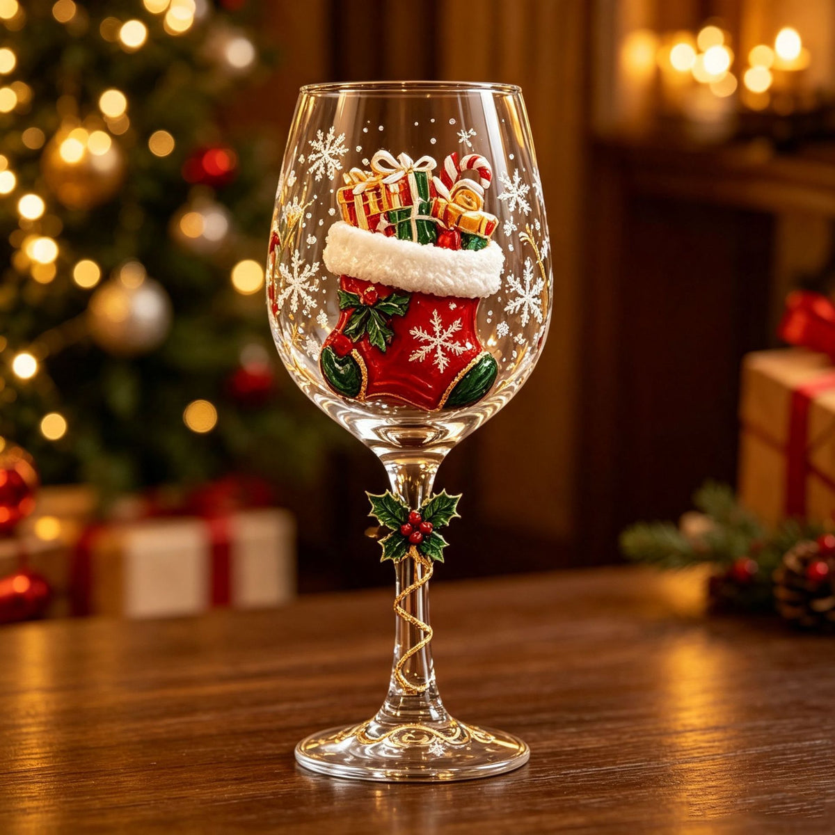 Christmas Character Stemmed Glasses and Gift Set - product image 3