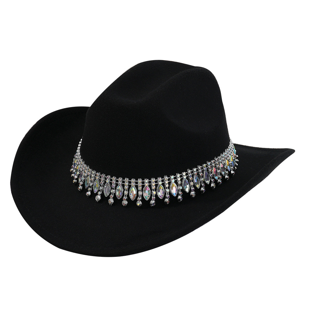 Elegant Rhinestone Tassel Cowboy and Cowgirl Hat - product image 5