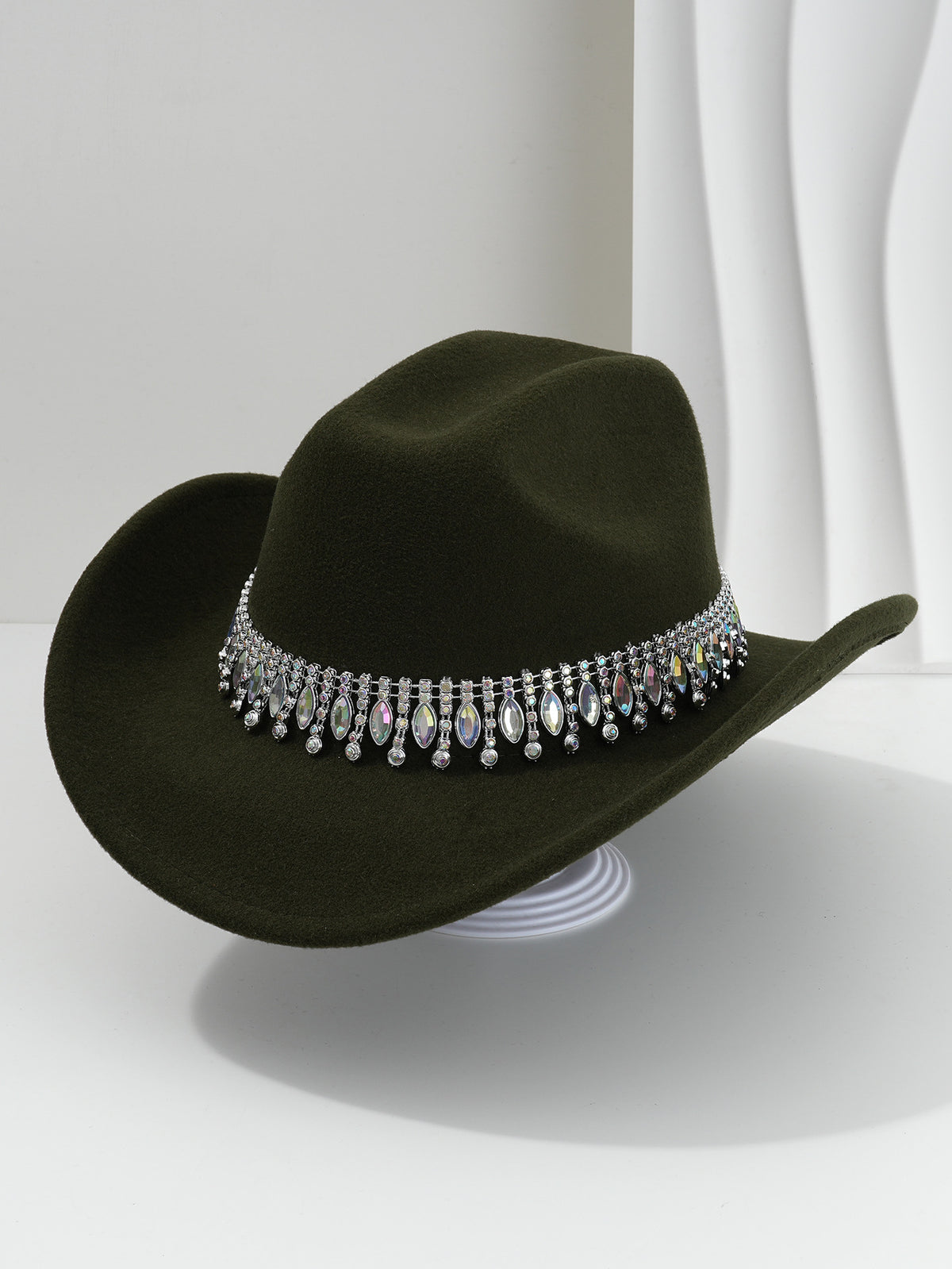 Elegant Rhinestone Tassel Cowboy and Cowgirl Hat - product image 16