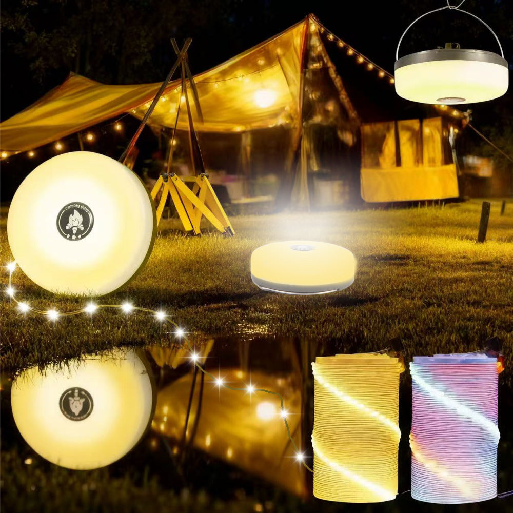 Rechargeable Camping Lantern with Retractable String Lights - product image 6