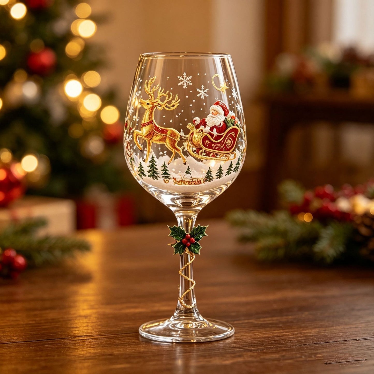 Christmas Character Stemmed Glasses and Gift Set - product image 4