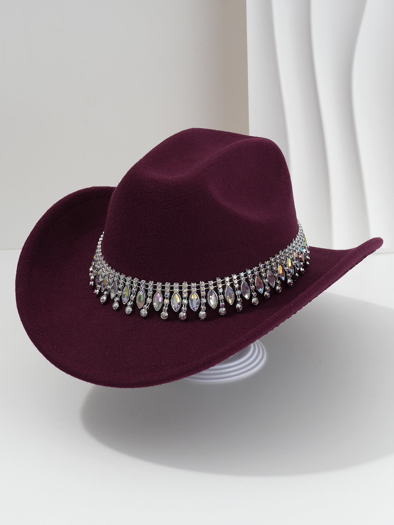 Elegant Rhinestone Tassel Cowboy and Cowgirl Hat - product image 12