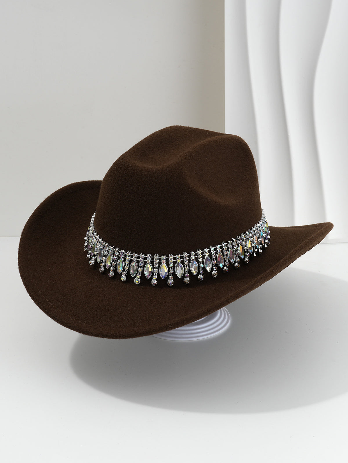 Elegant Rhinestone Tassel Cowboy and Cowgirl Hat - product image 7
