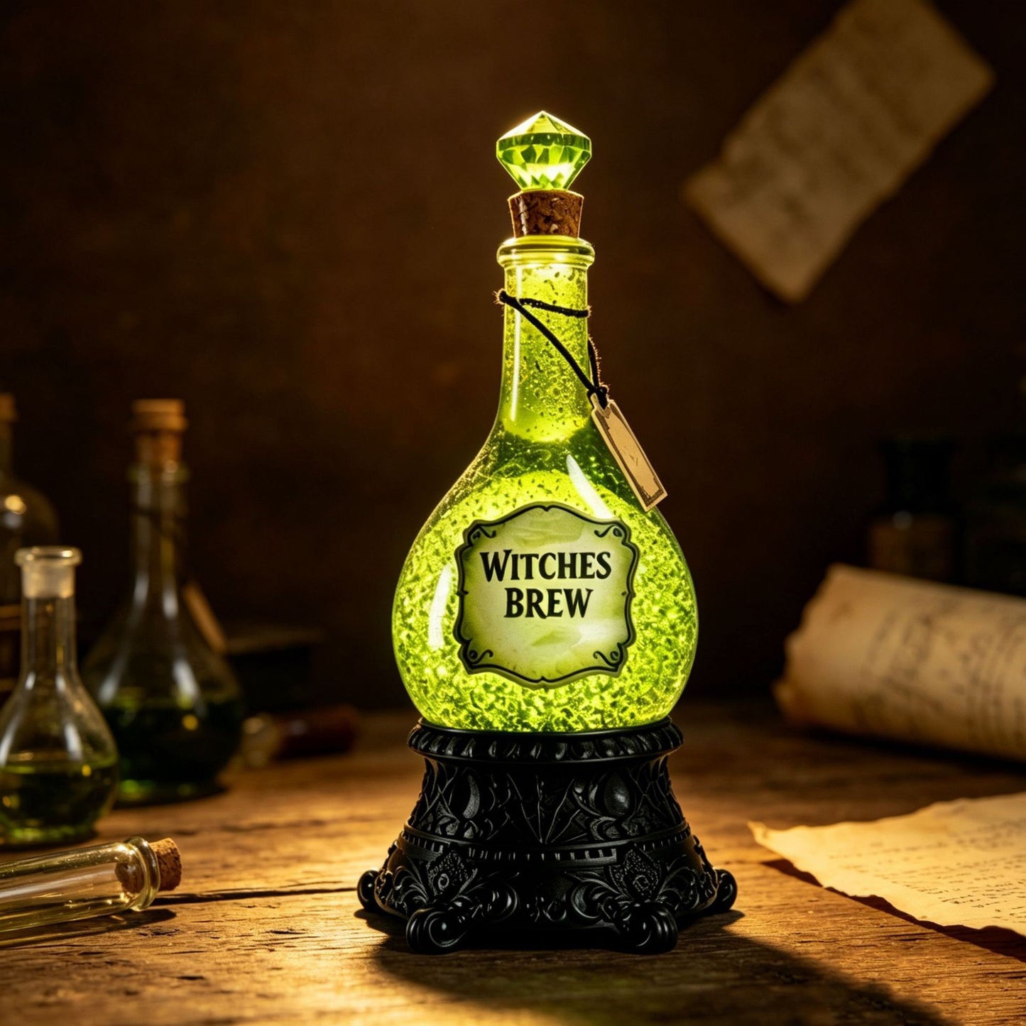 Glowing Witches' Brew Glitter Potion Bottle - product image 3