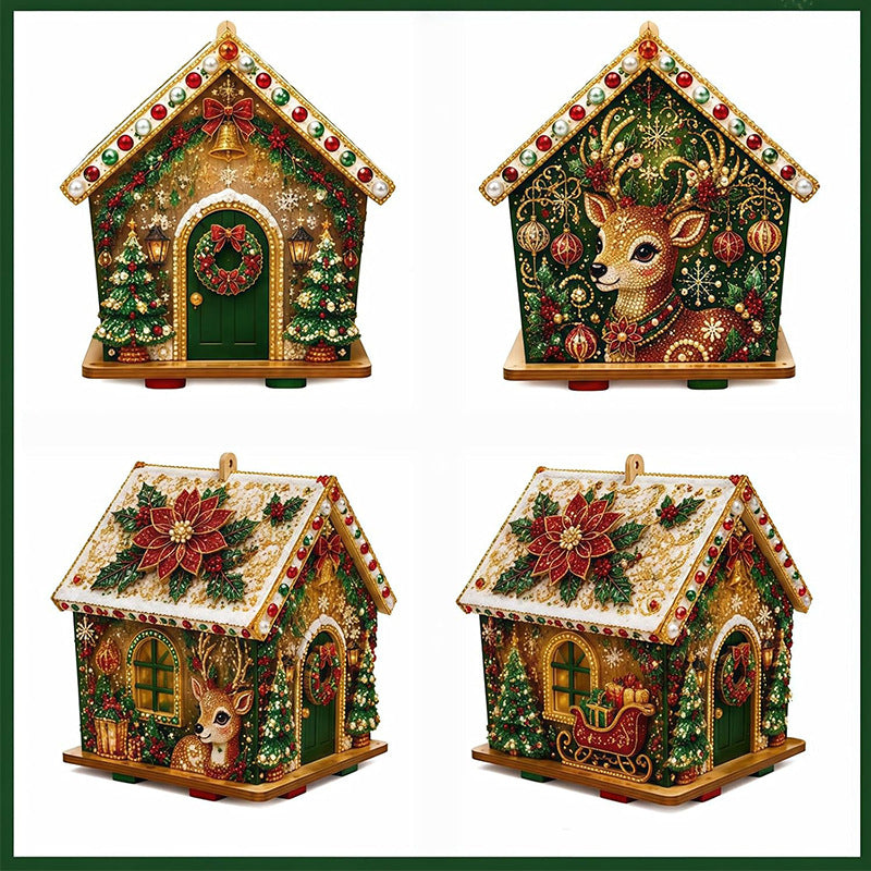 DIY 3D Diamond Painting Christmas Cabin Kit - product image 5