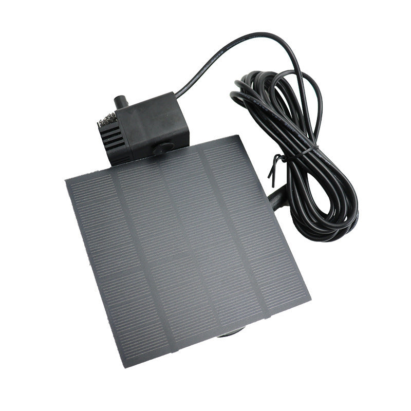Solar fountain pump solar panel with black power cable and connector