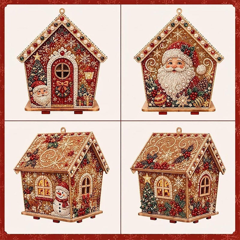 DIY 3D Diamond Painting Christmas Cabin Kit - product image 4