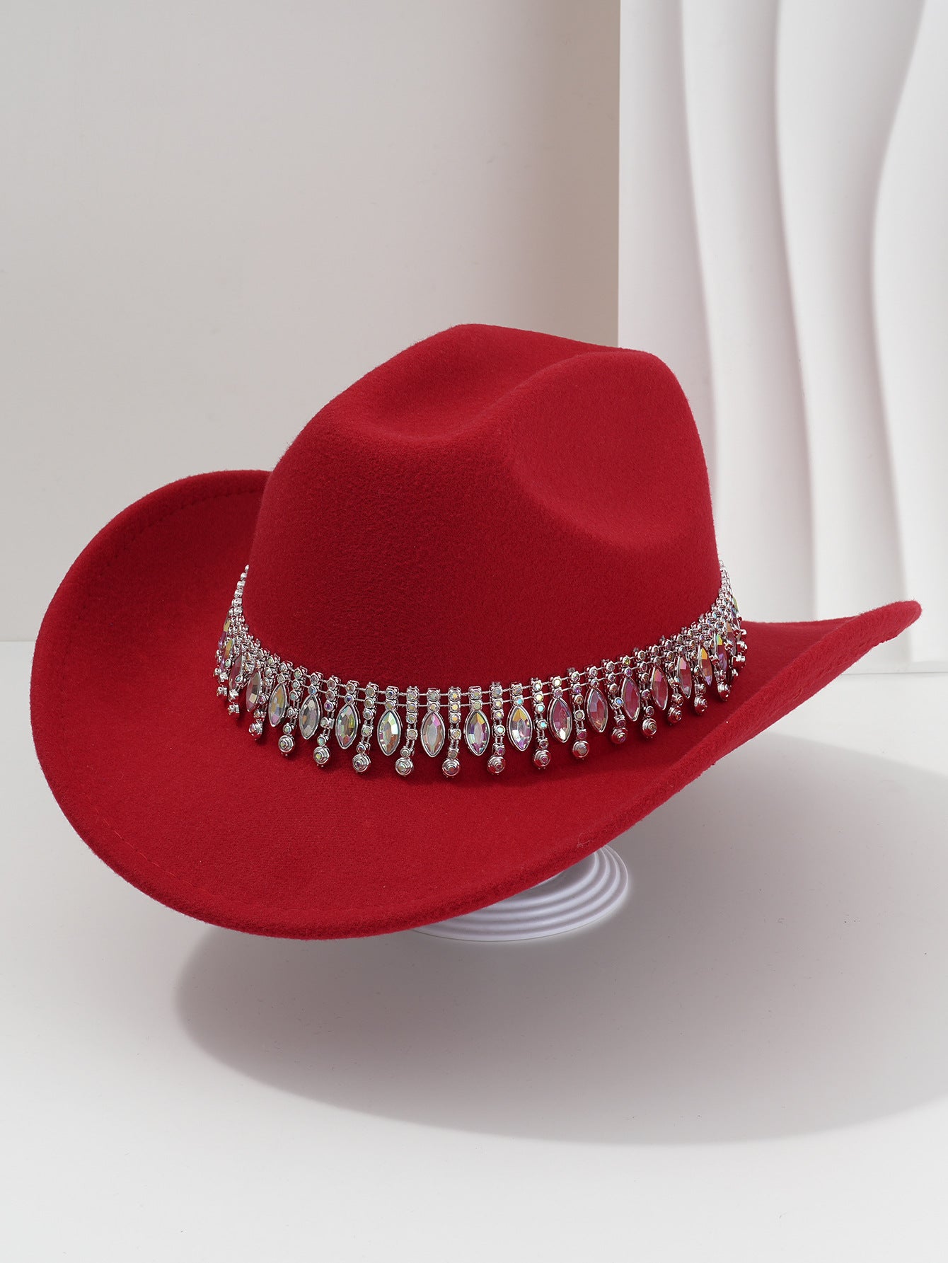 Elegant Rhinestone Tassel Cowboy and Cowgirl Hat - product image 6