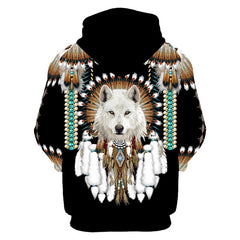 Men's 3D Printed Loose Hooded Sweatshirt