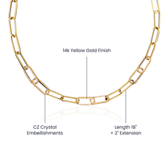 Gold Chain Paperclip Necklace