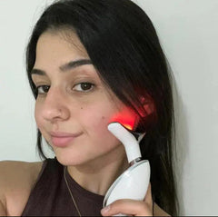 Beauty Facial Massager, 3 Colour Wavy Acne Beauty Microcurrent Facial Device Skin Firming for Face Neck Beauty Device,