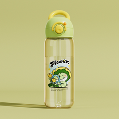 Children's Whale Cartoon Diving Fountain Water Bottle - Tritan Leakproof Sippy Cup (Various Sizes & Colours)