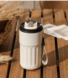 Smart Digital Thermal Coffee Mug – 450ml Insulated Stainless Steel Travel Cup