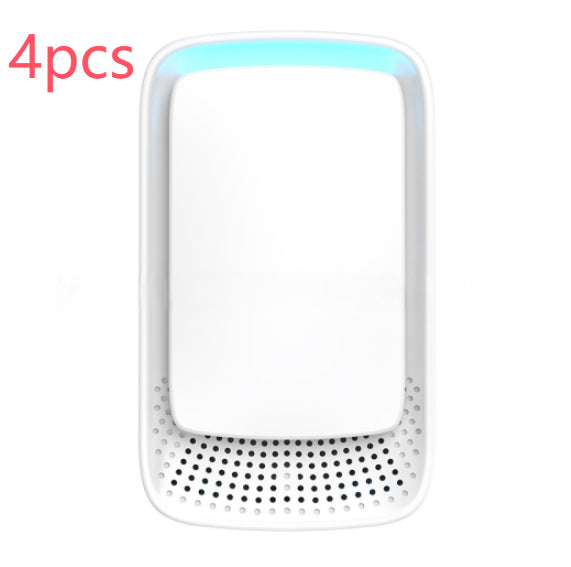 4-pack plug-in anion air purifier, white with blue glow top and vented base